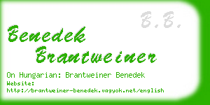 benedek brantweiner business card